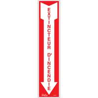 "Extincteur d'incendie" Sign, 4" x 18", Vinyl, French with Pictogram Seaboard Timber Mart