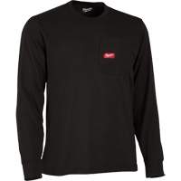 Gridiron Long-Sleeved Pocket-T-Shirt, Men's, Small, Black Seaboard Timber Mart