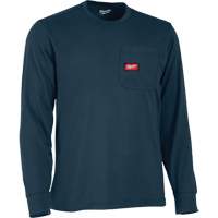 Gridiron Long-Sleeved Pocket-T-Shirt, Men's, Small, Blue Seaboard Timber Mart