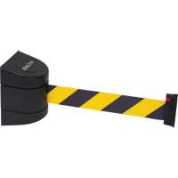 Magnetic Wall Mount Barrier with Magnetic Tape, Plastic, Magnetic Mount, 15', Black and Yellow Tape Seaboard Timber Mart