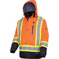 5407 Waterproof Insulated Heated Safety Jacket, Men's, Small, High-Visibility Orange Seaboard Timber Mart