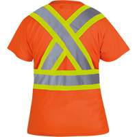 6948 T-shirt de s&eacute;curit&eacute; en il-de-perdrix pour femme, Polyester, T-petit, Orange haute visibilit&eacute; Seaboard Timber Mart