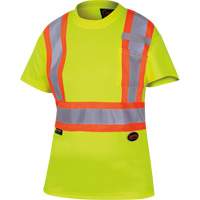 6949 T-shirt de s&eacute;curit&eacute; en il-de-perdrix pour femme, Polyester, T-petit, Jaune lime haute visibilit&eacute; Seaboard Timber Mart