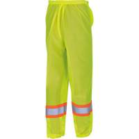 5670 Traffic Safety Pants, Polyester, 2X-Small/X-Small, High Visibility Lime-Yellow Seaboard Timber Mart