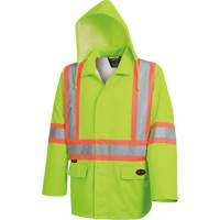 5628 Manteau de s&eacute;curit&eacute; imperm&eacute;able The Rock, Polyester/Polyur&eacute;thane, Jaune lime haute visibilit&eacute;, Petit Seaboard Timber Mart