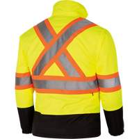 5771 Manteau de s&eacute;curit&eacute; imperm&eacute;able r&eacute;versible, Polyester/Polyur&eacute;thane, Jaune lime haute visibilit&eacute;, Petit Seaboard Timber Mart