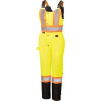 5041BBW Women's High-Visibility Waterproof Safety Overalls, Polyester, X-Small, Black/High Visibility Lime-Yellow Seaboard Timber Mart