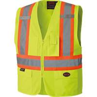 6689 High-Visibility Vest, High Visibility Lime-Yellow, 4X-Large, Polyester Seaboard Timber Mart