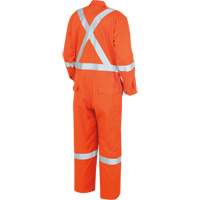 7708A "The Rock" FR-Tech&reg; High Visibility FR/Arc Rated Coveralls, Size 36, High Visibility Orange, 10 cal/cm² Seaboard Timber Mart