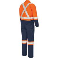 7702BBT FR-Tech&reg; 2-Tone Safety Coverall, Size 40 (Tall), Navy Blue/Orange, 10 cal/cm² Seaboard Timber Mart