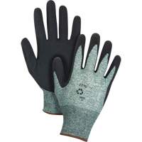 Eco-Friendly Crinkle Grip Coated Gloves, 7, Foam Latex Coating, 15 Gauge, Nylon/RPET Shell Seaboard Timber Mart