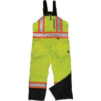 Ripstop Insulated Safety Bib Overall, Polyester, X-Small, High Visibility Lime-Yellow Seaboard Timber Mart