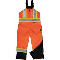 Ripstop Insulated Safety Bib Overall, Polyester, X-Small, High Visibility Orange Seaboard Timber Mart