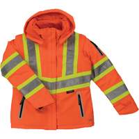 Manteau de s&eacute;curit&eacute; isolant et extensible pour femmes, Polyester, Orange haute visibilit&eacute;, T-petit Seaboard Timber Mart