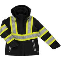 Womens Insulated Flex Safety Jacket, Polyester, Black, X-Small Seaboard Timber Mart