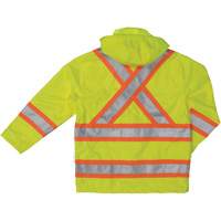 Manteau de s&eacute;curit&eacute; imperm&eacute;able en tissu ind&eacute;chirable Ripstop, Polyester, T-petit, Jaune lime haute visibilit&eacute; Seaboard Timber Mart