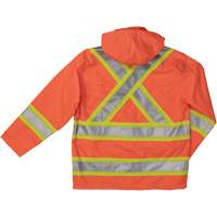 Manteau de s&eacute;curit&eacute; imperm&eacute;able en tissu ind&eacute;chirable Ripstop, Polyester, T-petit, Orange haute visibilit&eacute; Seaboard Timber Mart