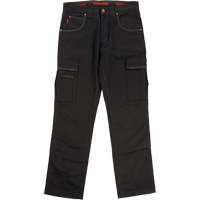 Pantalon de travail WP100, Coton/Spandex, Noir, Taille 0, Entrejambe 30 Seaboard Timber Mart