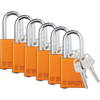 Lockout Padlock, Safety Padlock, Keyed Alike, Aluminum, 1-1/2" Width Seaboard Timber Mart