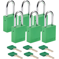 Lockout Padlock, Safety Padlock, Keyed Different, Aluminum, 1-1/2" Width Seaboard Timber Mart