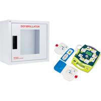AED Plus&reg; Defibrillator & Wall Cabinet Kit, Semi-Automatic, English, Class 4 Seaboard Timber Mart