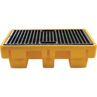 2-Drum Spill Pallet, 61 US gal. Spill Capacity, 51.5" x 36" x 15" Seaboard Timber Mart