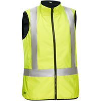 Bisley&reg; X-Back Women's Contoured Reversible Puffer Vest, High Visibility Lime-Yellow, Small, Polyester Seaboard Timber Mart