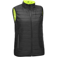 Bisley&reg; X-Back Women's Contoured Reversible Puffer Vest, High Visibility Lime-Yellow, Small, Polyester Seaboard Timber Mart