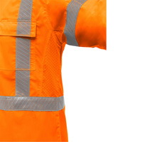 Bisley&reg; X-Back Long Sleeve Work Shirt with X-Airflow, Poly-Cotton, Small, High Visibility Orange Seaboard Timber Mart