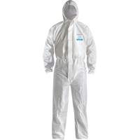 CoverMe XP1800  Type 5/6 Coveralls with Hood, Medium, White, Microporous Seaboard Timber Mart