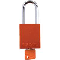 Velocity Plus Safety Lockout Padlock, Orange, Keyed Alike, Aluminum, 1-1/2" Width Seaboard Timber Mart