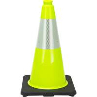 Premium Traffic Cone, 18", Lime Green, 6" Reflective Collar(s) Seaboard Timber Mart