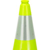 Premium Traffic Cone, 18", Lime Green, 6" Reflective Collar(s) Seaboard Timber Mart