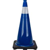 Premium Traffic Cone, 28", Blue, 4" Reflective Collar(s) Seaboard Timber Mart