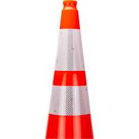 Premium Traffic Cone, 36", Orange, 4" & 6" Reflective Collar(s) Seaboard Timber Mart