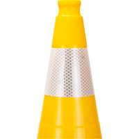 Premium Traffic Cone, 28", Yellow, 4" Reflective Collar(s) Seaboard Timber Mart