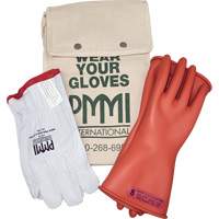 Ensemble de gants isolants en caoutchouc pour l'&eacute;lectricit&eacute;, ASTM classe 0, Taille 8, 11" lo Seaboard Timber Mart