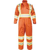 Fire-Resistant Coverall with High-Visibility Bands, Size Small, Orange Seaboard Timber Mart