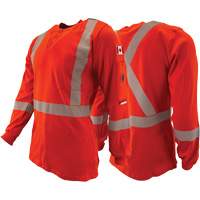 Atlas Guardian&reg; FR/AR Henley Shirts with 2" Striping, X-Small, High Visibility Orange Seaboard Timber Mart