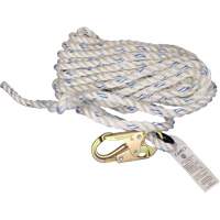Cordage de s&eacute;curit&eacute; verticale avec mousqueton de 3/4" et cosse cœur Seaboard Timber Mart