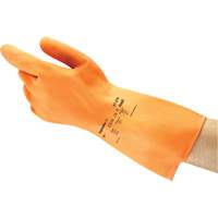 Gants ALPHATEC 87-320, Taille 7, 11,8" lo, Latex de caoutchouc, Doublure en Ouat&eacute;e, 18 mils Seaboard Timber Mart