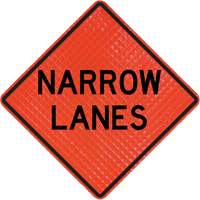 Enseigne enroulable Quadra Flex avec symbole de contr&ocirc;leur de la circulation Seaboard Timber Mart