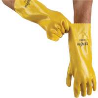 Gants &agrave; fini rugueux et r&eacute;sistants aux produits chimiques, Taille 9, 14" lo, PVC, Doublure en Interlock, 47-mil Seaboard Timber Mart