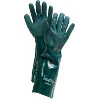 Double Dipped Green Gloves, 18" L, PVC, Cotton Jersey Inner Lining, 70-mil Seaboard Timber Mart