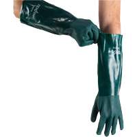 Double Dipped Green Gloves, 18" L, PVC, Cotton Jersey Inner Lining, 70-mil Seaboard Timber Mart