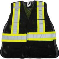 CSA Compliant Surveyor Vest, Black, Medium, Polyester Seaboard Timber Mart