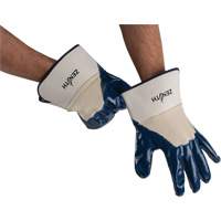 Gants &agrave; poignet de s&eacute;curit&eacute; de poids lourd, 11/2T-Grand, R&ecirc;vetement Nitrile, Enveloppe en Coton Seaboard Timber Mart