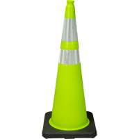Premium Traffic Cone, 36", Lime Green, 4" & 6" Reflective Collar(s) Seaboard Timber Mart