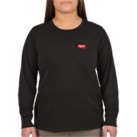 GRIDIRON Long Sleeve Pocket T-Shirt, Women's, X-Small, Black Seaboard Timber Mart