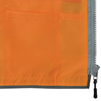Veste de s&eacute;curit&eacute; pour arpenteur Pioneer avec fermeture &agrave; glissi&egrave;re et dos en maille, Orange haute visibilit&eacute;, Petit, Polyester Seaboard Timber Mart